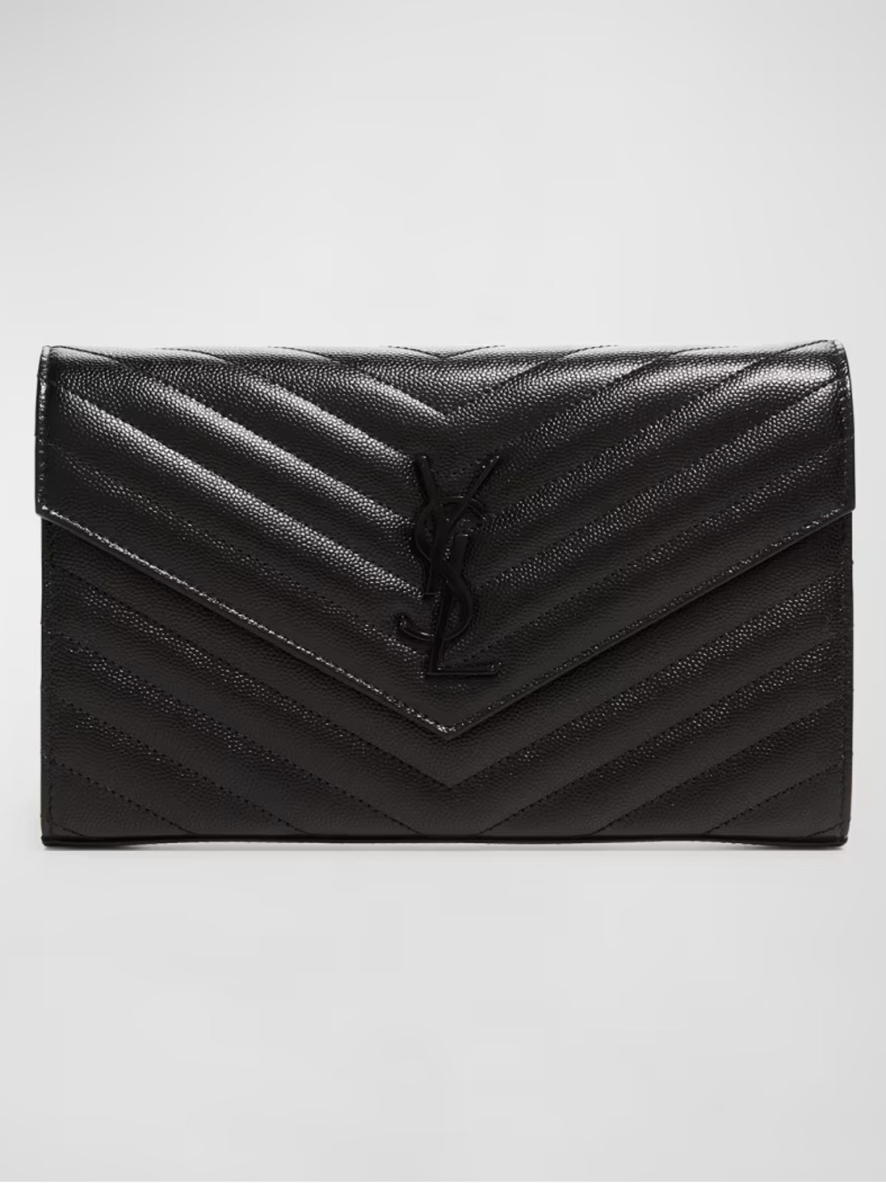 Cassandre YSL Monogram Large Wallet on Chain in Grained Leather